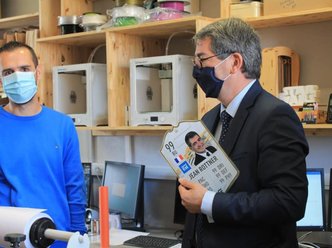 Visite de Jean Rottner, président de la région Grand Est dans nos locaux