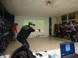 Inauguration de la balle au prisonnier en réalité augmentée Hado Gaming