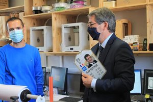 Visite de Jean Rottner, président de la région Grand Est dans nos locaux